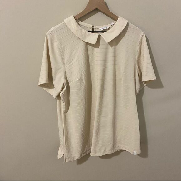 Lady Hagen Women's Textured Stripe Short Sleeve Golf Polo - Picture 4 of 9